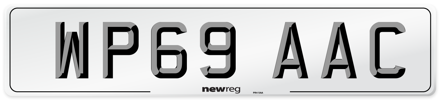 WP69 AAC Number Plate from New Reg